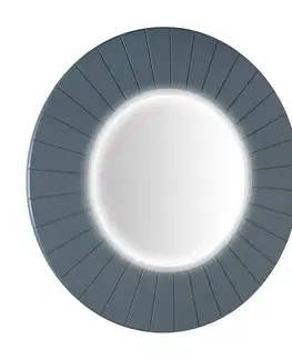 Kúpeľňové zrkadlá SAPHO - LUMIRO STRIP guľaté zrkadlo s LED osvetlením v ráme, priemer 75cm, siena LR750-4242S