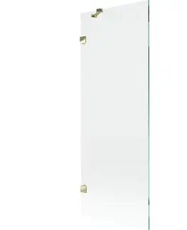 Sprchové dvere MEXEN/S - Lunar vaňová zástena FIX 70 x 150, transparent, zlatá 897-070-000-50-00