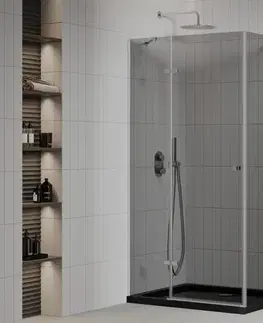 Vane MEXEN/S - Roma sprchovací kút 120x90, grafit, chróm + čierna vanička so sifónom 854-120-090-01-40-4070
