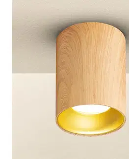 Svietidlá BRILAGI - LED RGBW Stmievateľné bodové svietidlo TRINE 1xGU10/4,8W/230V dubový dekor BG2125+AI2382