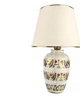 Lampy  Stolná lampa RAMZES 1xE27/40W/230V krémová/zlatá 687HMY2378