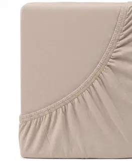Plachty 4Home jersey prestieradlo Ideál orechová, 200 x 200 cm