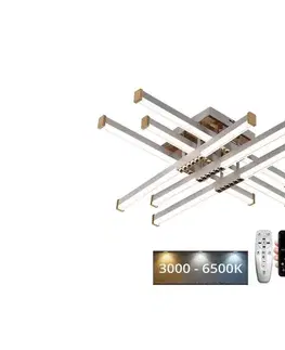 Svietidlá  LED Stmievateľný prisadený luster LED/90W/230V 3000-6500K + diaľkové ovládanie J7314/W