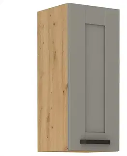 Kuchynské skrinky visiace Kuchynská skrinka Luna claygrey/artisan 30G-72 1F
