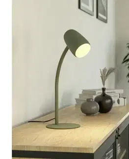 Lampy Eglo 901831 - Stolná lampa CARLO 1xE14/18W/230V zelená 901831