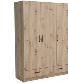 Šatníkové skrine Skriňa Pino 5 artisan