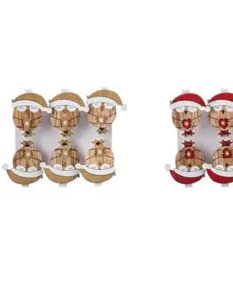 Vianočné dekorácie – do vnútra Ozdobné sponky 4,5cm 6ks mix