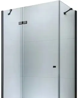 Sprchovacie kúty MEXEN/S - ROMA sprchovací kút 70x110, transparent, čierna 854-070-110-70-00
