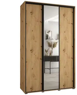 Šatníkové skrine Skriňa 45 Canaris 3 180 artisan/čierna