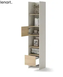 Nábytok Dig-net nábytok Regál Lenart BED CONCEPT BC-23 | kašmír / dub nagano