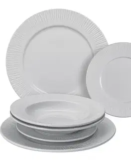 Súpravy riadu Lamart LT9080 okrúhle taniere Fancy, 6 ks