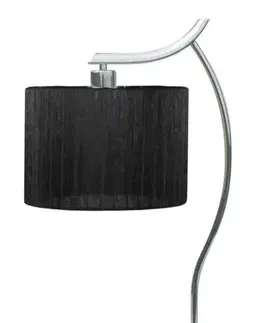 Nástenné svetlá Chrómová stolová lampa, kancelárska, čierne tienidlo, Draga