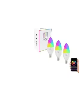 LED osvetlenie  NEO 07716C - SADA 3x LED RGB+CCT Stm. žiarovka E14/5,5W/230V Wi-Fi Tuya 07716C