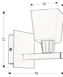 Nástenné svetlá Nástenná lampa Maxim E14 matný nikel