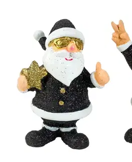 Vianočné dekorácie MAKRO - Santa 7,5cm s okuliarmi rôzny motívy
