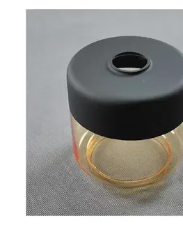 Lampy  Náhradné sklo k lustru AMBER E27, priemer 14 cm, čierna/dymová béžová 7324