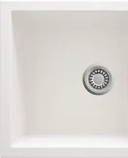 Kuchynské drezy DEANTE DEANTE - Andante alabaster - Granitový drez s odkvapkávačom ZQN_A113