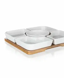 Podnosy a tácky Banquet Servírovacia sada misiek BRILLANTE Bamboo