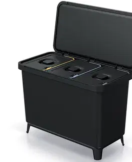 Odpadkové koše NABBI NKS45W3 odpadkový kôš na triedený odpad 30 l čierna