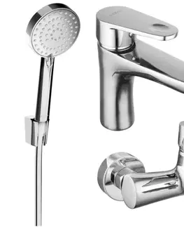 Sprchy a sprchové panely MEXEN/S - Kama R75 Set umývadlové a vaňové batérie s príslušenstvom, chróm 72503R75-00