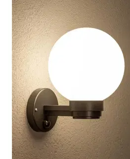 Svietidlá BRILAGI - Vonkajšie nástenné svietidlo so senzorom HARBOR 1xE27/40W/230V IP33 antracit/biela GD-HAWUSM-92