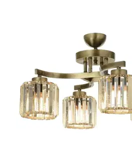 Svietidlá  Prisadený luster CRYSTALLINE 4xE27/40W/230V bronzový 683AVN1437