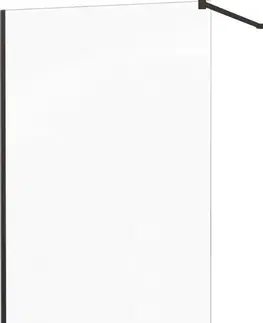 Sprchové dvere MEXEN/S - KIOTO Sprchová zástena WALK-IN 80x200 cm 8 mm, čierna, transparent 800-080-101-70-00