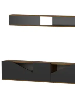 Konferenčné stolíky Televízny stolík s policou Tac Walnut and Black