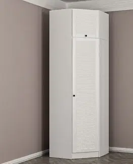 Šatňové skrine Šatníková skriňa Kale White - 2305