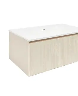Kúpeľňový nábytok Kúpeľňová skrinka s umývadlom Naturel Austen 80x35x52 cm beige mat Naturel Austen80BG AUSTEN80BG