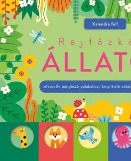 Leporelá, krabičky, puzzle knihy Rejtozködő állatok - Sarah Lock,Katalin Bogos