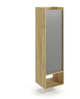 Obývacie steny HALMAR Mobius obývacia izba prírodný orech / modrá / sivá