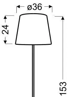 Stojacie lampy Saténová stojaca lampa, tienidlo so sivými pruhmi, Segin