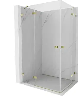 Sprchovacie kúty MEXEN/S - Lunar Duo sprchovací kút dvere krídlové 115 x 95, transparent, zlato 834-115L-095P-50-00