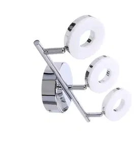 Nástenné svetlá Nástenná LED pásová lampa 3X5W chróm THEMA