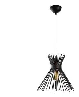 Svietidlá  Luster na lanku KIRPI 1xE27/40W/230V čierna 892OPV1410