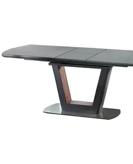 Stoly v podkrovnom štýle Rozkladací stôl Bilotti 160/200x90cm Antracit Mat/Orech