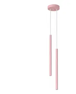 Svietidlá  SL.2130 - Luster na lanku PASTELO 2xG9/8W/230V ružová SL.2130