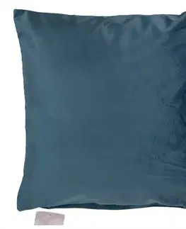 Dekoračné obliečky Obliečka Plain Velvet 40x40cm modrá