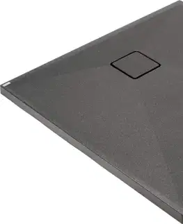 Vane DEANTE - Correo antracitová metalíza Granitová sprchová vanička, štvorcová, 80x80 cm KQR_T42B