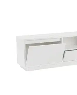 TV stolíky FACE štýlový TV stolík, biela prírodná