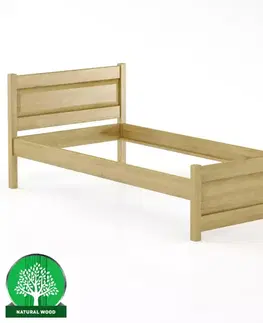 Drevené postele Posteľ buková LK120–100x200 rustikal