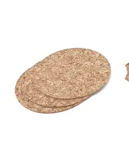 Prestierania MAKRO - Podložka korok Slza 3ks kruh a 3ks slza 16 x 2 cm