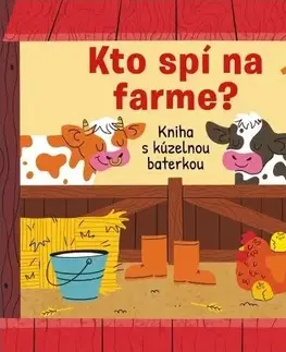 Leporelá, krabičky, puzzle knihy Kto spí na farme? - Kniha s kúzelnou baterkou