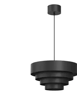Svietidlá  Luster na lanku RINGS 1xE27/15W/230V čierna 3512