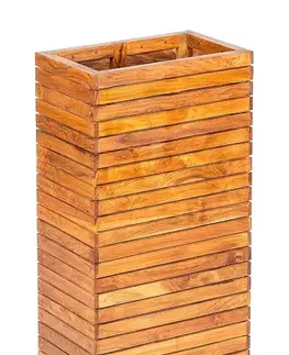 Príslušenstvo z teaku DEOKORK Záhradný teakový kvetináč UNICO 67 × 29 × 24 cm