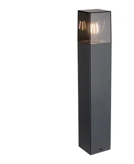 Záhradné lampy  Vonkajšia lampa 1xE27/40W/230V IP44 50 cm čierna/dymová OUTD. BOLL. LIGHT E27 XD 50 SQ