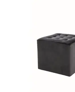 Taburetky do obývačky RORI čalúnená taburetka, Bluvel 19 - čierna