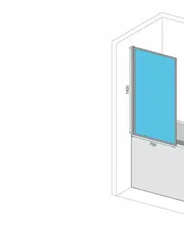 Sprchové dvere REA - Vaňová zástena Elegant 70 zlatá kartáčovaná REA-W6600