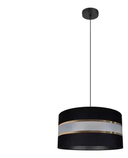 Svietidlá  Luster na lanku CORAL 1xE27/60W/230V čierna 0442